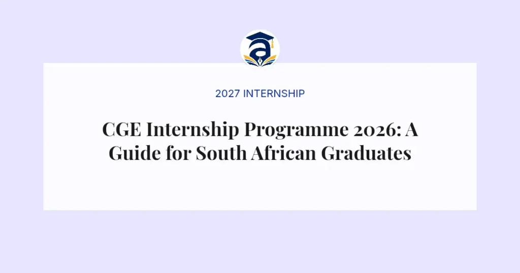 CGE Internship Programme 2026: A Guide for South African Graduates