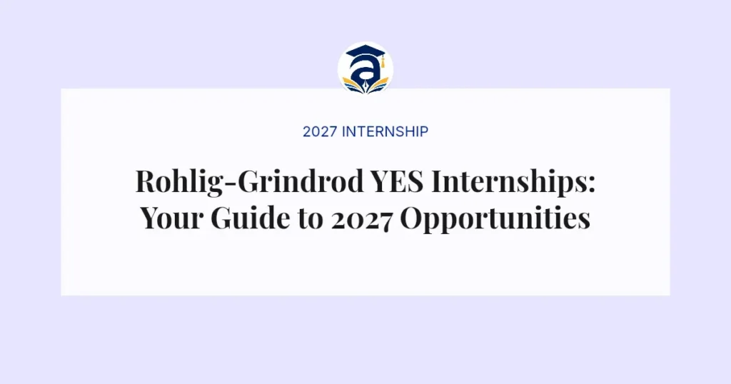 Rohlig-Grindrod YES Internships: Your Guide to 2027 Opportunities