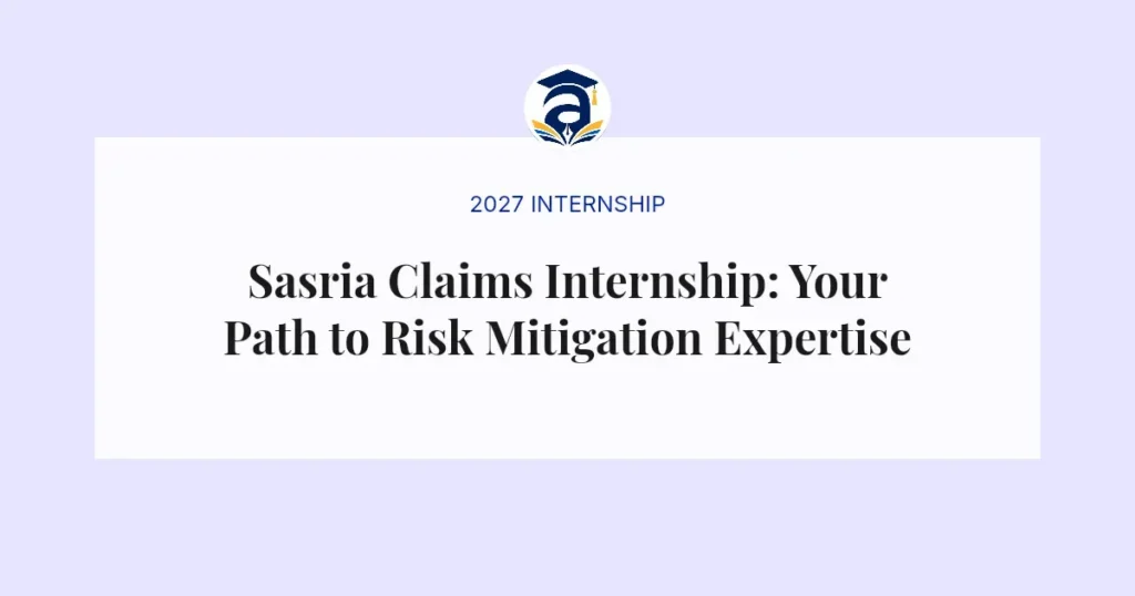 Sasria Claims Internship: Your Path to Risk Mitigation Expertise