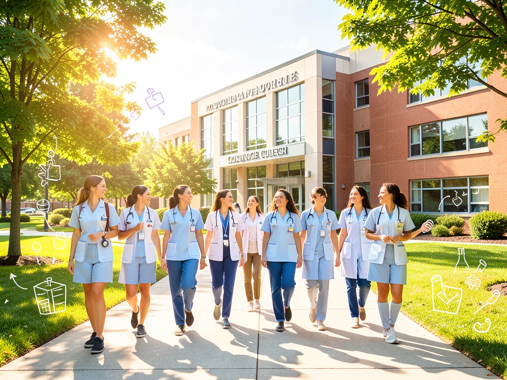 Aspiring nurses on a path to Gauteng College of Nursing, symbolizing a nursing career journey.