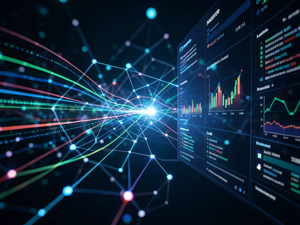 Conceptual visualization of a cutting-edge analytics platform.