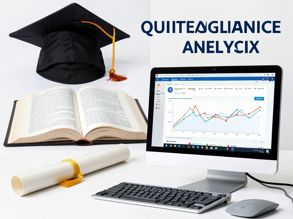 Educational symbols representing degrees and specialized knowledge for intelligence analysts.
