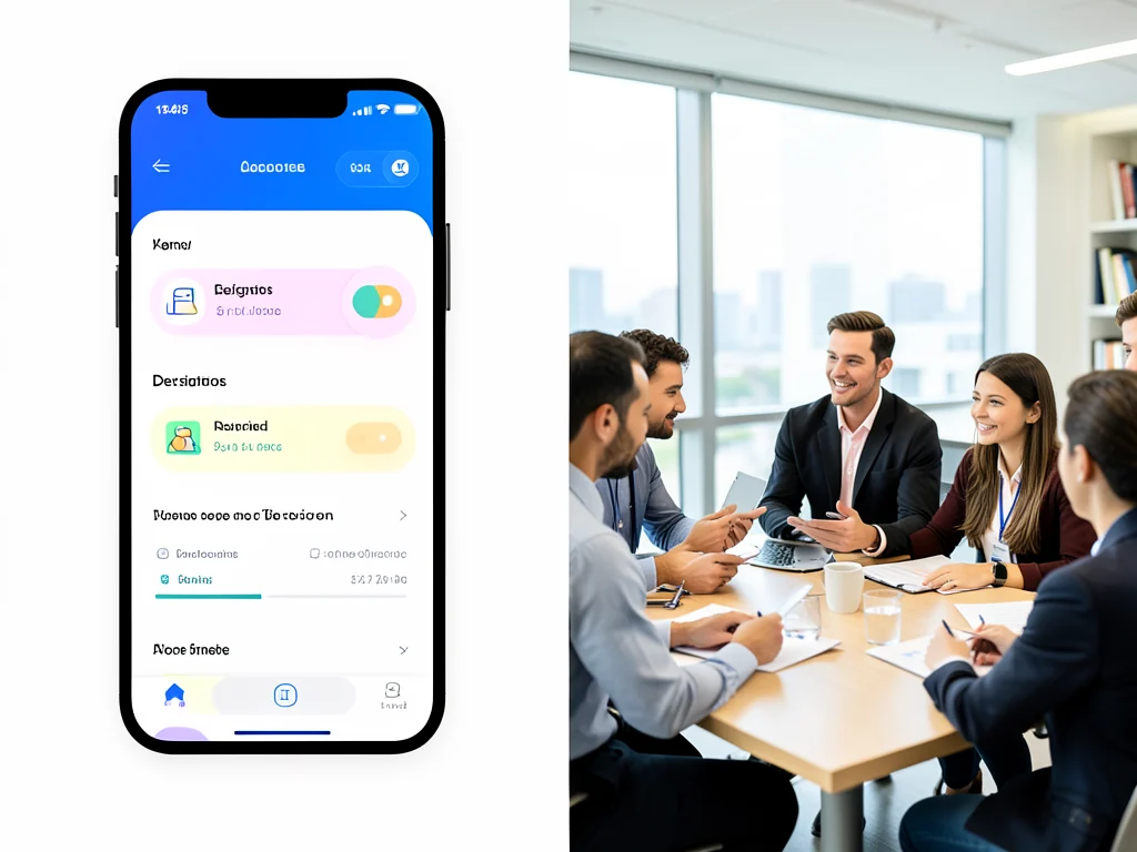 Product design process: UI mockups and team collaboration.