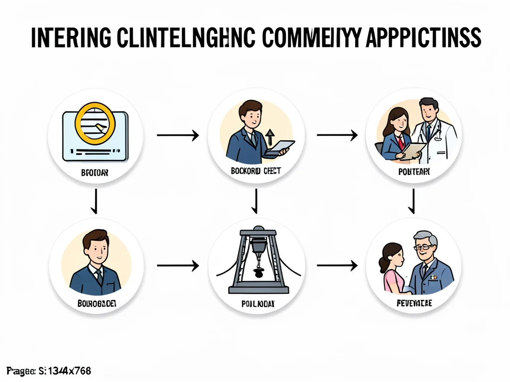 Diagram outlining the multi-stage vetting process for intelligence community applicants.