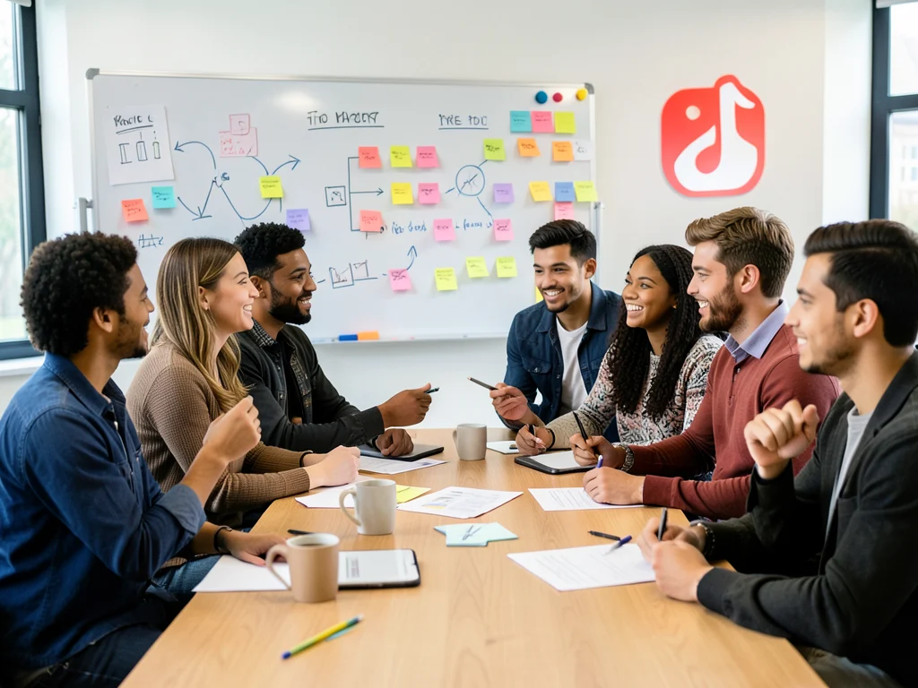 AI Product Manager Interns collaborating on product ideas at TikTok.
