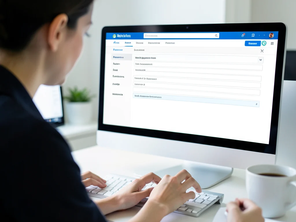 Online application form interface on a computer screen.