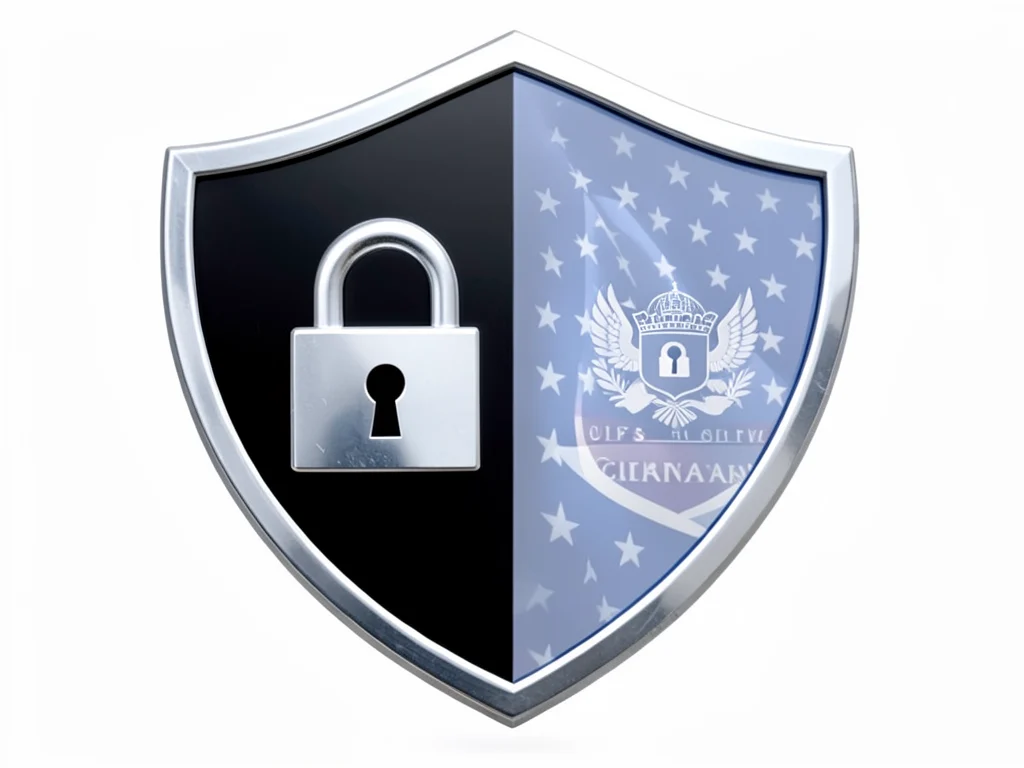 Symbolic representation of security clearance and U.S. citizenship requirements.