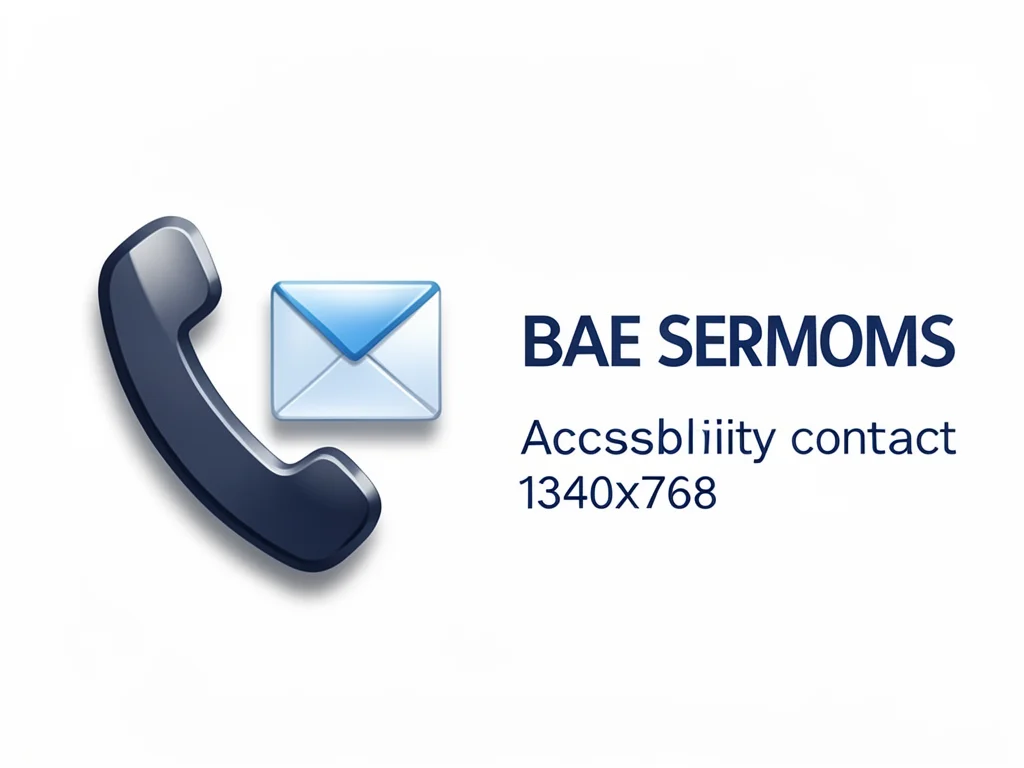 Contact icons for phone and email related to accessibility.