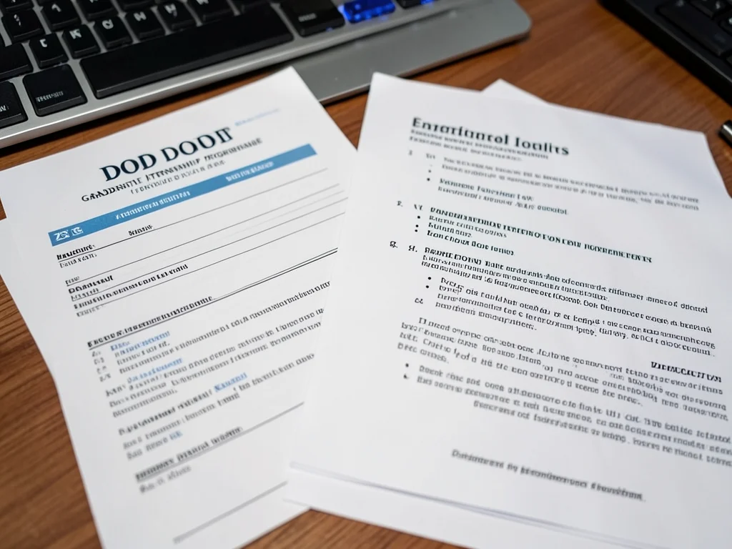 Required documents for the DOD Graduate Internship Programme application.