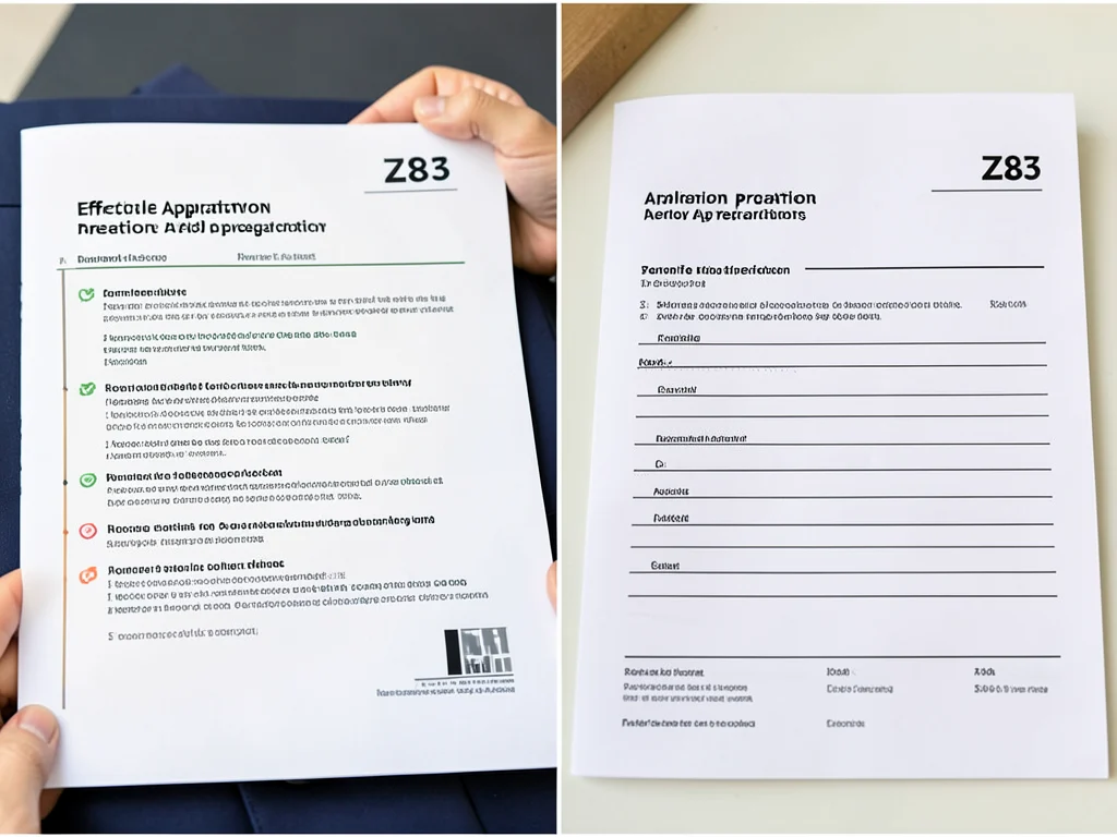 Examples of a tailored CV and a completed Z83 form for the DOD Graduate Internship Programme.