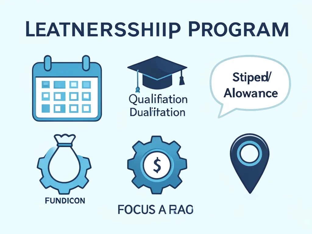 Infographic highlighting the key features of the College of Cape Town learnership program.