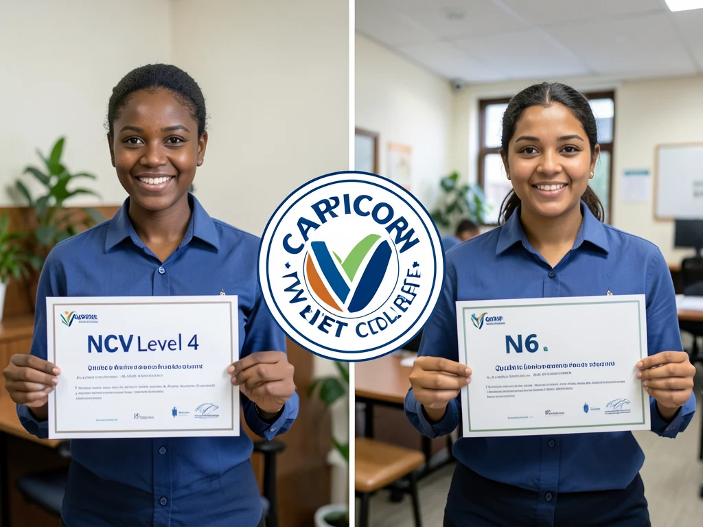 Capricorn TVET College NCV Level 4 and N6 qualifications.