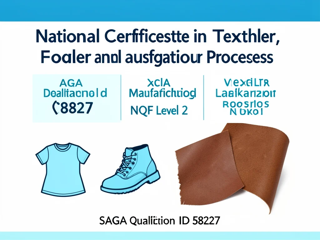 National Certificate: Clothing, Textile, Footwear and Leather Manufacturing Processes (NQF Level 2) qualification details.