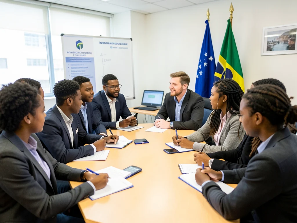 South African graduates participating in an internship orientation.