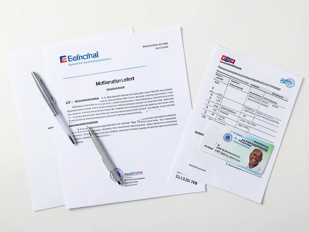 Essential documents for the bursary application, including CV, transcripts, and motivation letter.